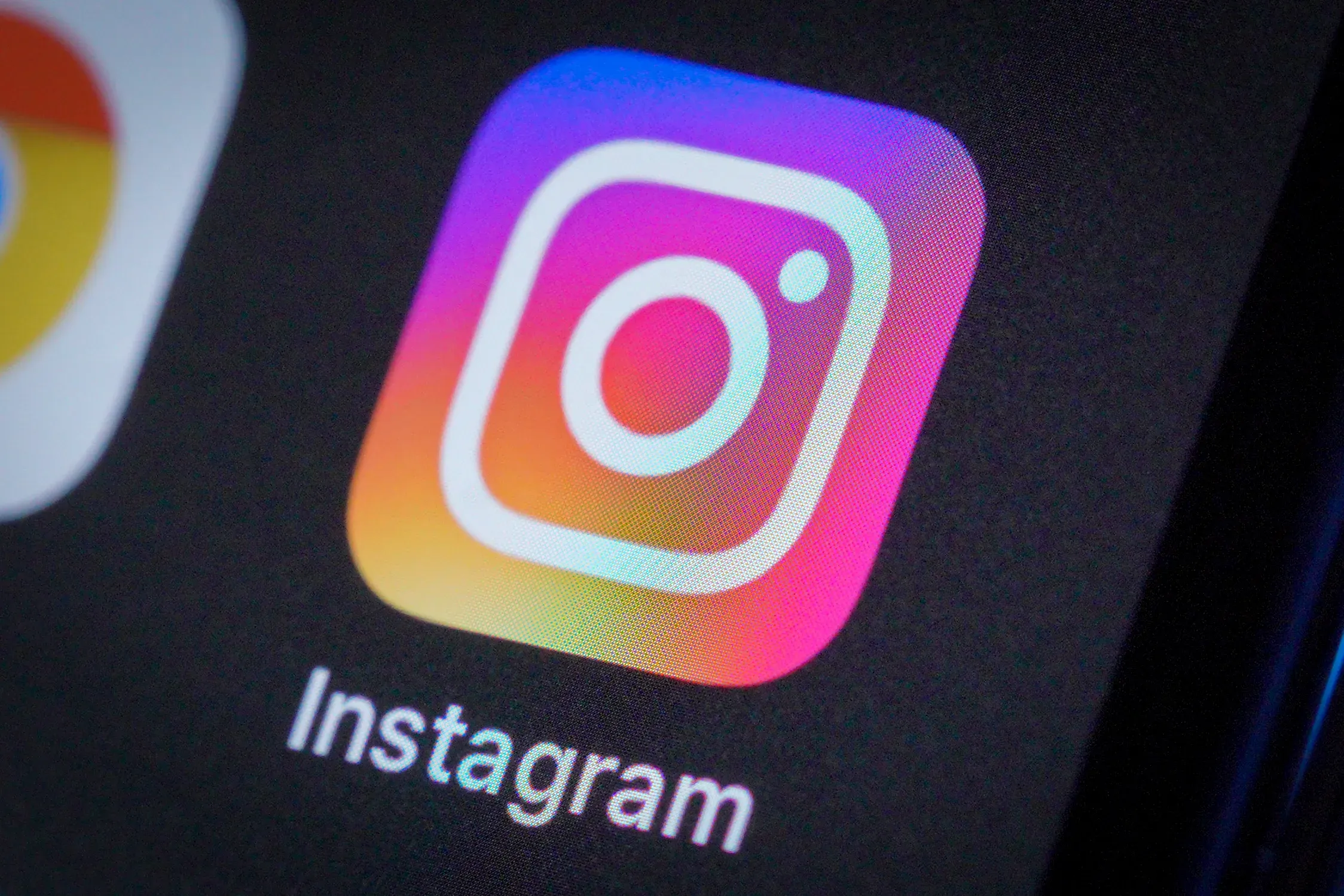 A person looking at an Instagram profile that is no longer accessible.